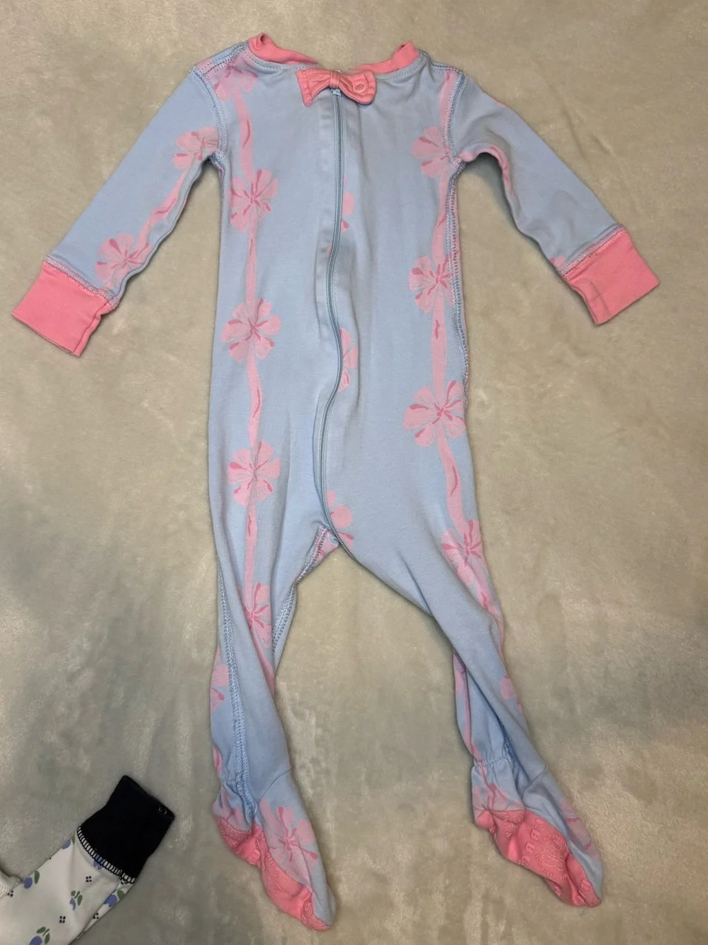 The Beaufort Bonnet Company Lot of 2 Footie Pajamas Baby Girl Sz 3-6 month